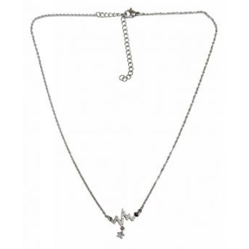 Kostibas 1013-843A3, Κολιέ, Ατσάλι, Μοτίφ, Ασημί