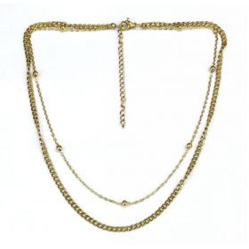 Kostibas 1013-882X4, Κολιέ, Ατσάλι, Χρυσό