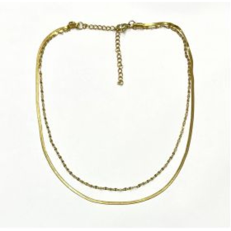 Kostibas 1013-882X6, Κολιέ, Ατσάλι, Snake, Χρυσό