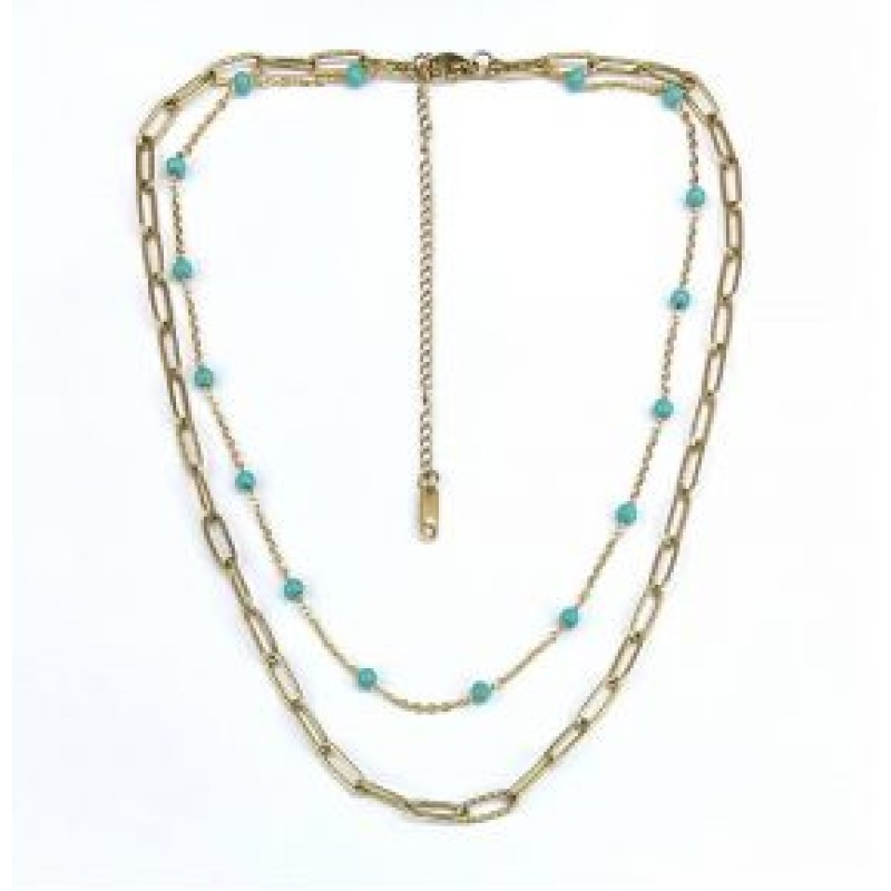 Kostibas 1013-882X3, Κολιέ, Ατσάλι, Χρυσό