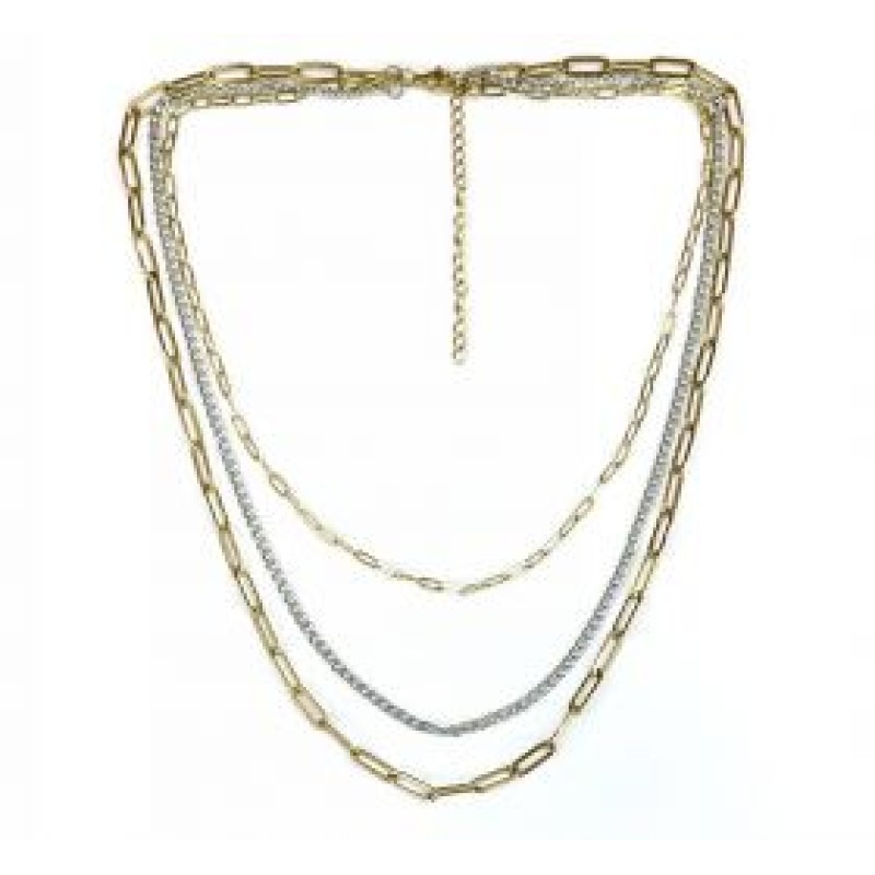 Kostibas 1013-880O1, Κολιέ, Ατσάλι, Χρυσό/Ασημί