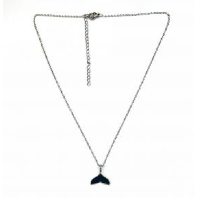 Kostibas 1013-841AM, Κολιέ, Ατσάλι, Μοτίφ, Ασημί/Μαύρο