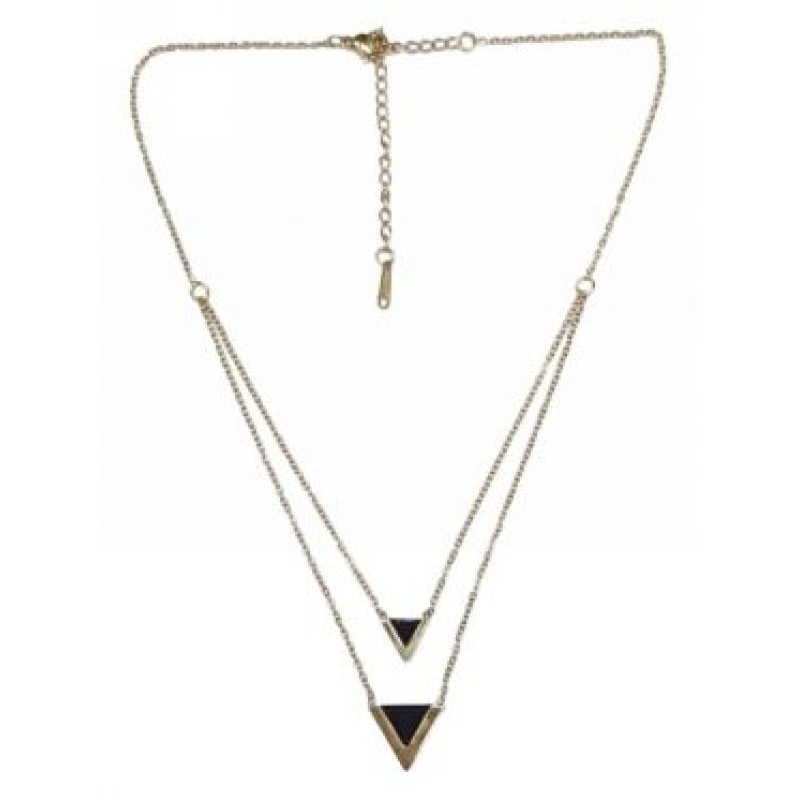 Kostibas 1013-792X2, Κολιέ, Ατσάλι, Μοτίφ, Χρυσό/Μαύρο
