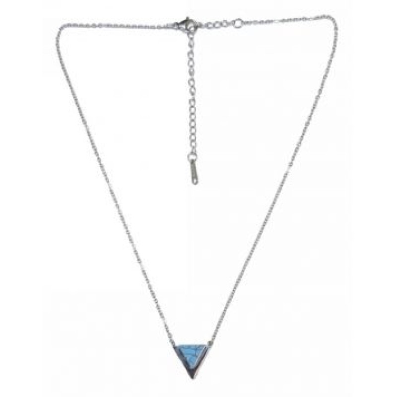 Kostibas 1013-793A1, Κολιέ, Ατσάλι, Μοτίφ, Ασημί/Τιρκουάζ