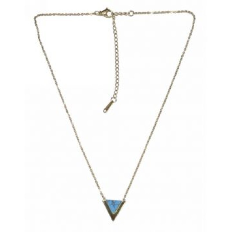 Kostibas 1013-793X1, Κολιέ, Ατσάλι, Μοτίφ, Χρυσό/Τιρκουάζ