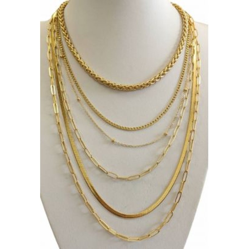 Kostibas 1013-883X2, Κολιέ, Ατσάλι, Μοτίφ, Χρυσό