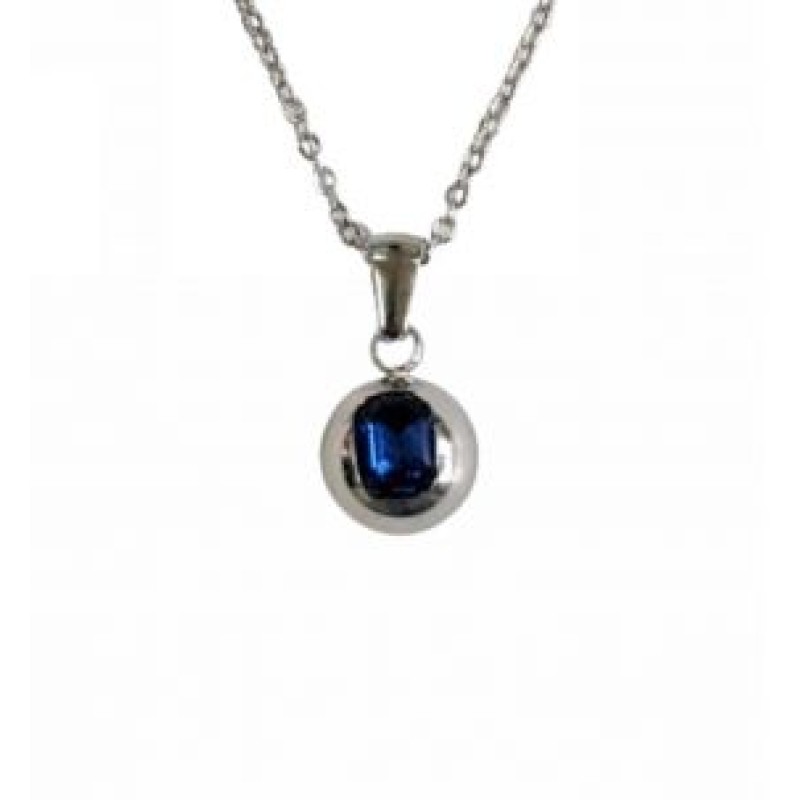 Kostibas 1013-762AB, Κολιέ, Ατσάλι, Μοτίφ, Ασημί/Μπλε