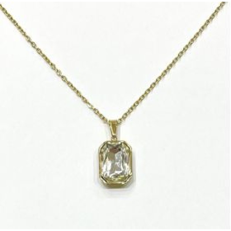 Kostibas 1013-691XL, Κολιέ, Ατσάλι, Μοτίφ, Χρυσό/Λευκό