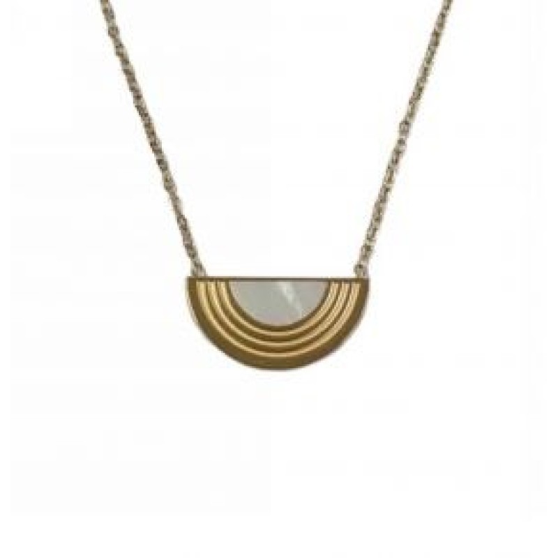 Kostibas 1013-608XL, Κολιέ, Ατσάλι, Μοτίφ, Χρυσό/Λευκό