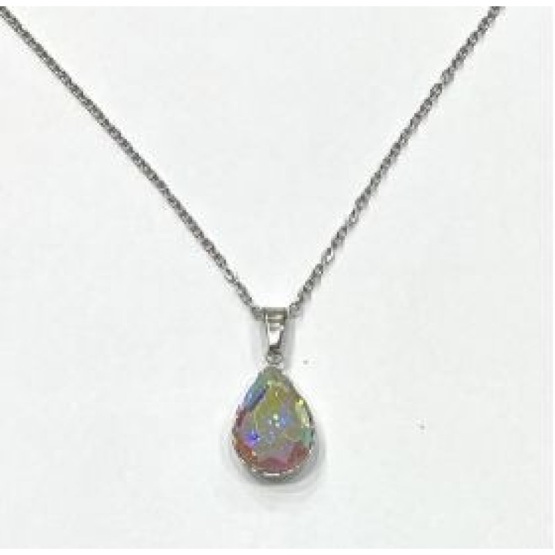 Kostibas 1013-692A1, Κολιέ, Ατσάλι, Μοτίφ, Ασημί/Ιριδίζον