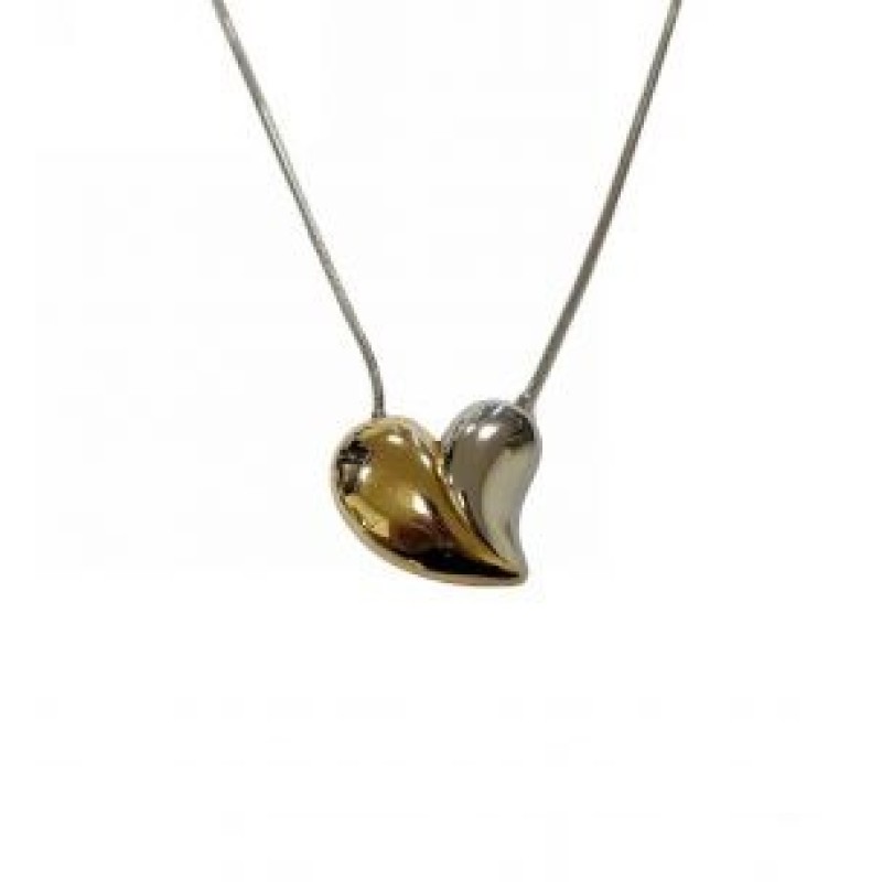 Kostibas 1013-626O, Κολιέ, Ατσάλι, Μοτίφ, Ασημί/Χρυσό