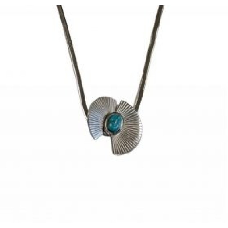 Kostibas 1013-609AD, Κολιέ, Ατσάλι, Μοτίφ, Ασημί/Τιρκουάζ