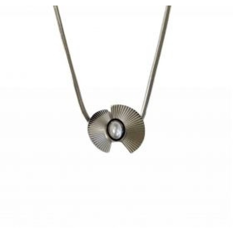 Kostibas 1013-609AL, Κολιέ, Ατσάλι, Μοτίφ, Ασημί/Λευκό