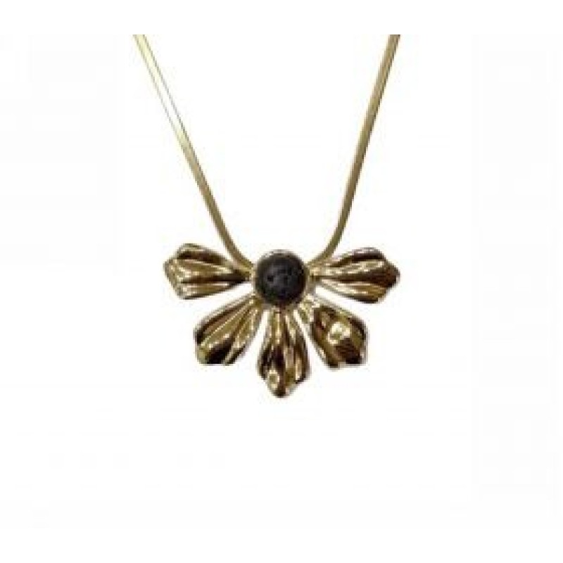 Kostibas 1013-614XA, Κολιέ, Ατσάλι, Μοτίφ, Χρυσό/Μαύρο