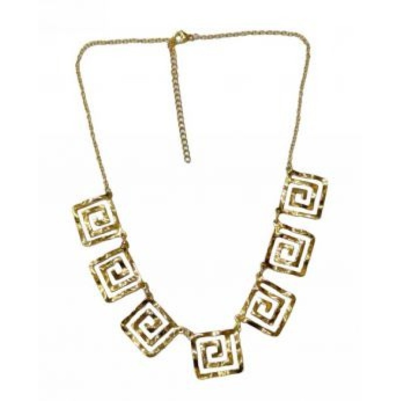 Kostibas 1013-648X, Κολιέ, Ατσάλι, Αρχαιοελληνικό, Χρυσό