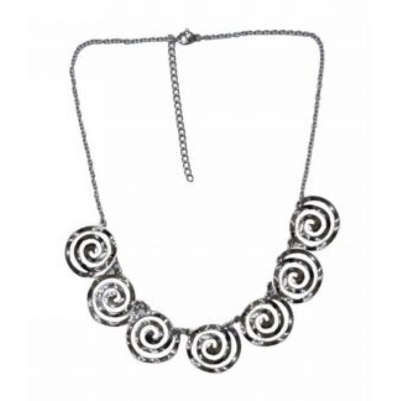 Kostibas 1013-649A, Κολιέ, Ατσάλι, Αρχαιοελληνικό, Ασημί