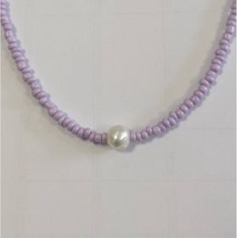 Kostibas 1013-845J, Κολιέ, Ατσάλι, Μοτίφ, Μωβ