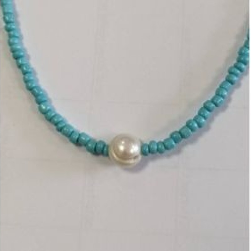 Kostibas 1013-845P, Κολιέ, Ατσάλι, Μοτίφ, Πράσινο