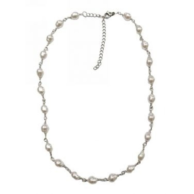 Kostibas 1012-901A1, Κολιέ, Πέρλα, Ασημί