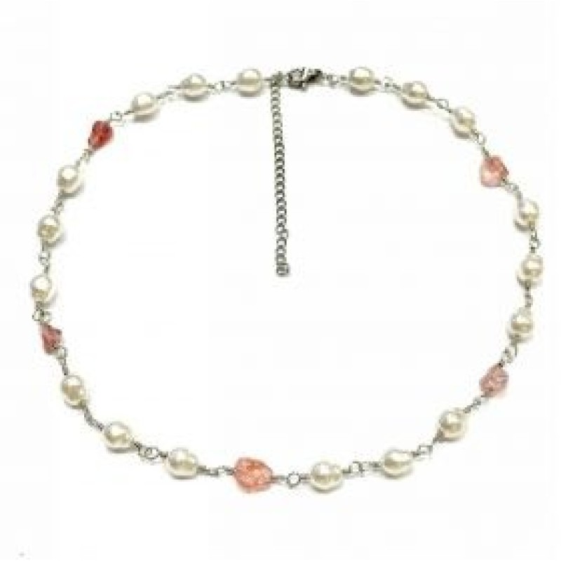 Kostibas 1012-901A3, Κολιέ, Πέρλα, Ασημί