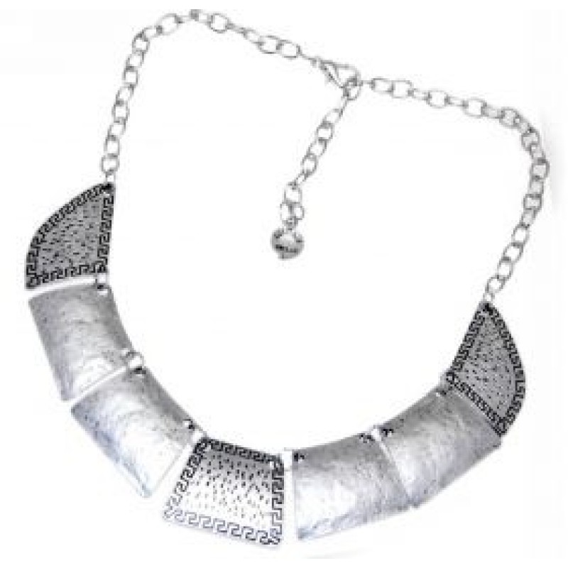 Kostibas 1010-107A, Κολιέ, Μεταλλικό, Αρχαιοελληνικό, Ασημί