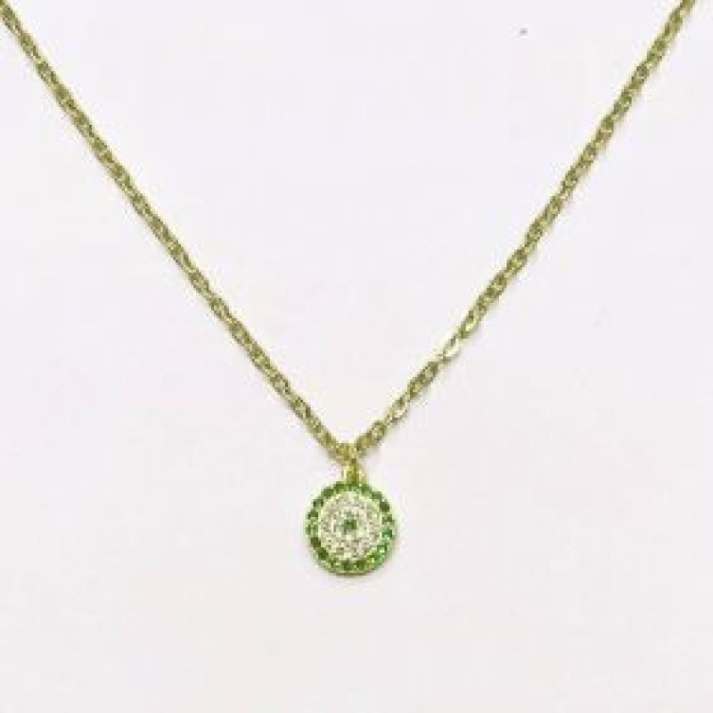 Kostibas 1013-637XP, Κολιέ, Μοτίφ, Ατσάλι, Χρυσό/Πράσινο