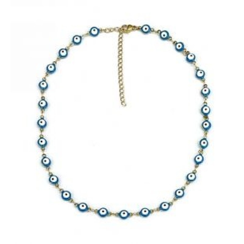 Kostibas 1013-711XT, Κολιέ, Μοτίφ, Ατσάλι, Χρυσό/Τιρκουάζ