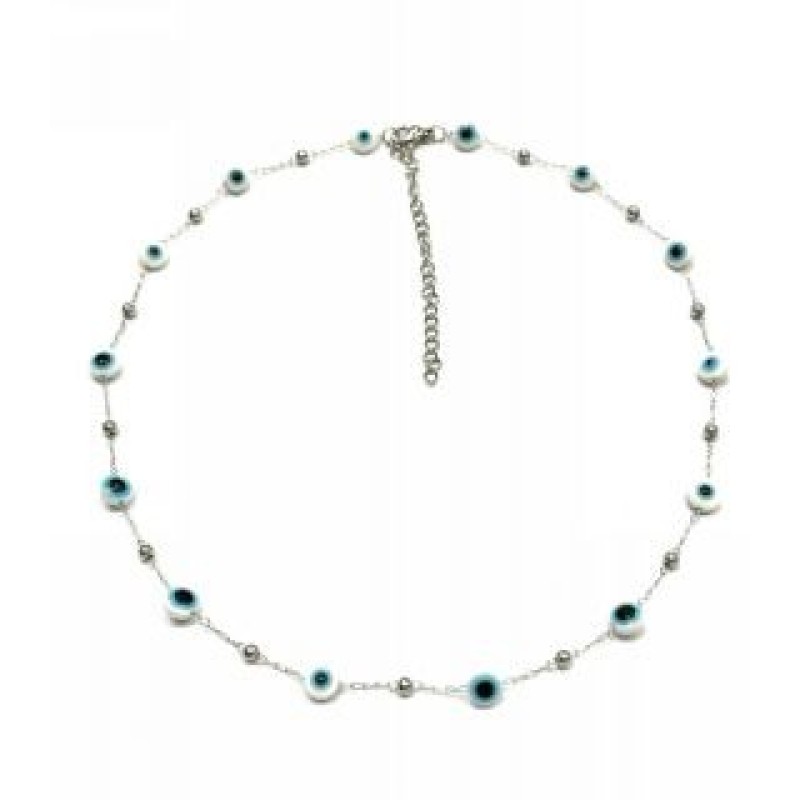 Kostibas 1013-910AL, Κολιέ, Μοτίφ, Ατσάλι, Ασημί/Λευκό