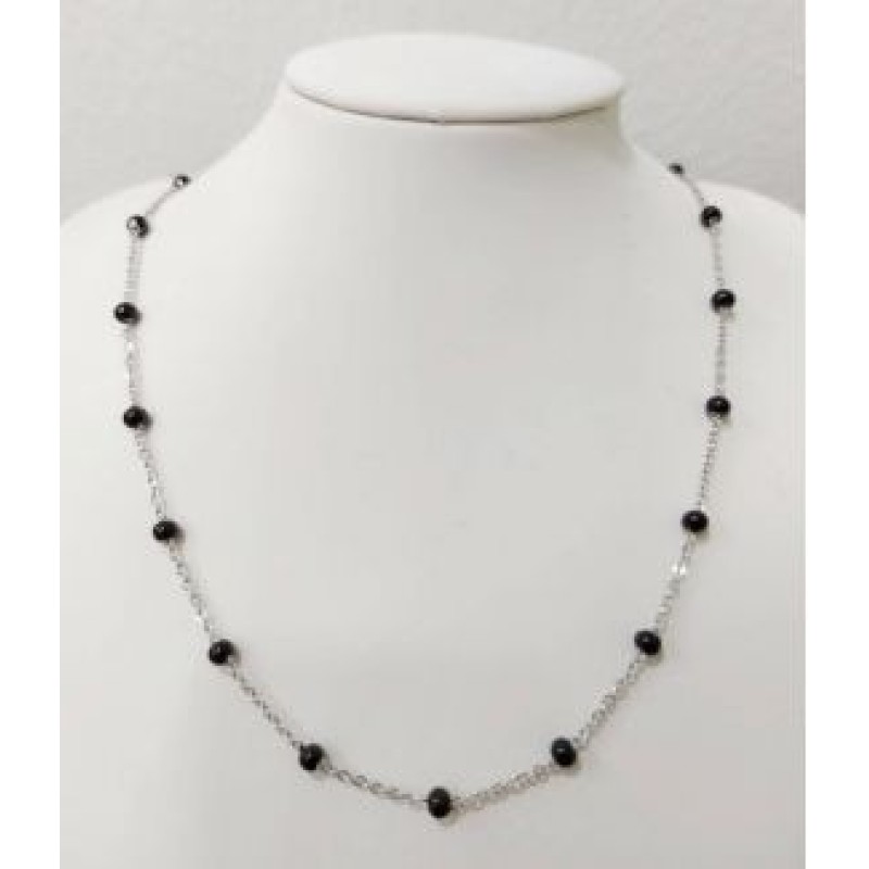 Kostibas 1013-953AM, Κολιέ, Μοτίφ, Ατσάλι, Ασημί/Μαύρο