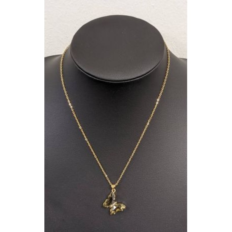 Kostibas 1013-956K, Κολιέ, Μοτίφ, Ατσάλι, Χρυσό/Καφέ