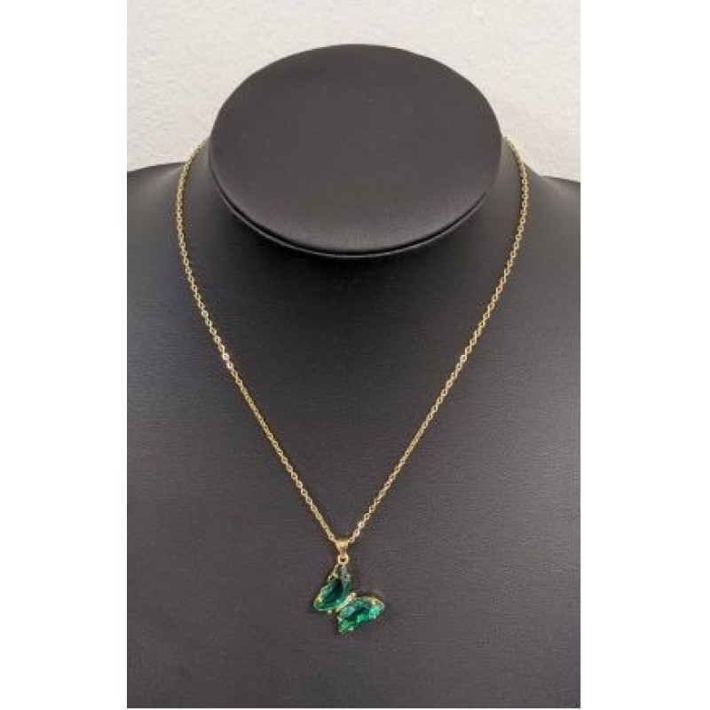 Kostibas 1013-956N, Κολιέ, Μοτίφ, Ατσάλι, Χρυσό/Πετρόλ