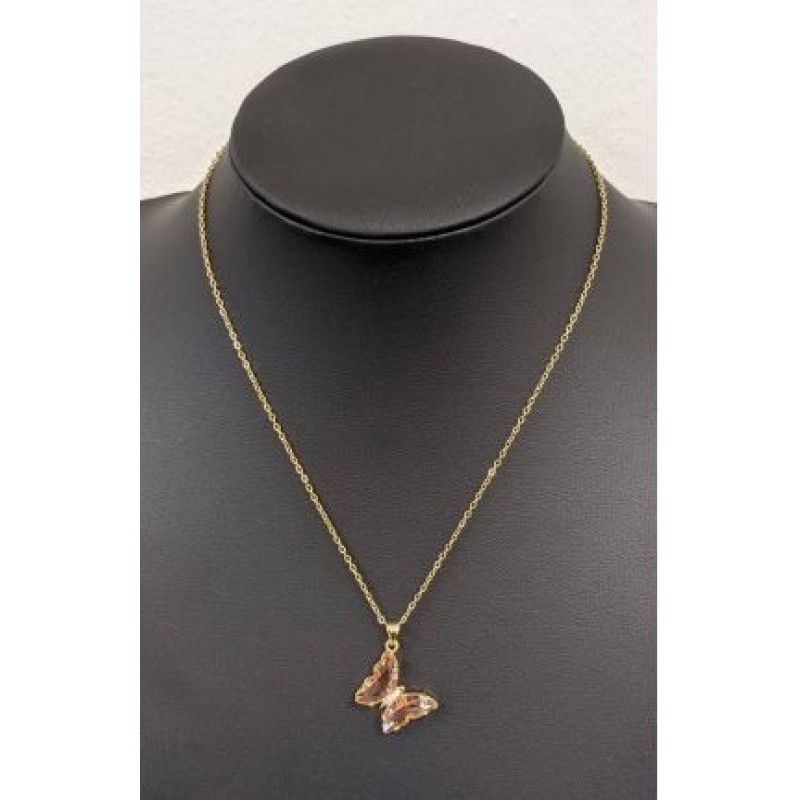 Kostibas 1013-956S, Κολιέ, Μοτίφ, Ατσάλι, Χρυσό/Σομόν