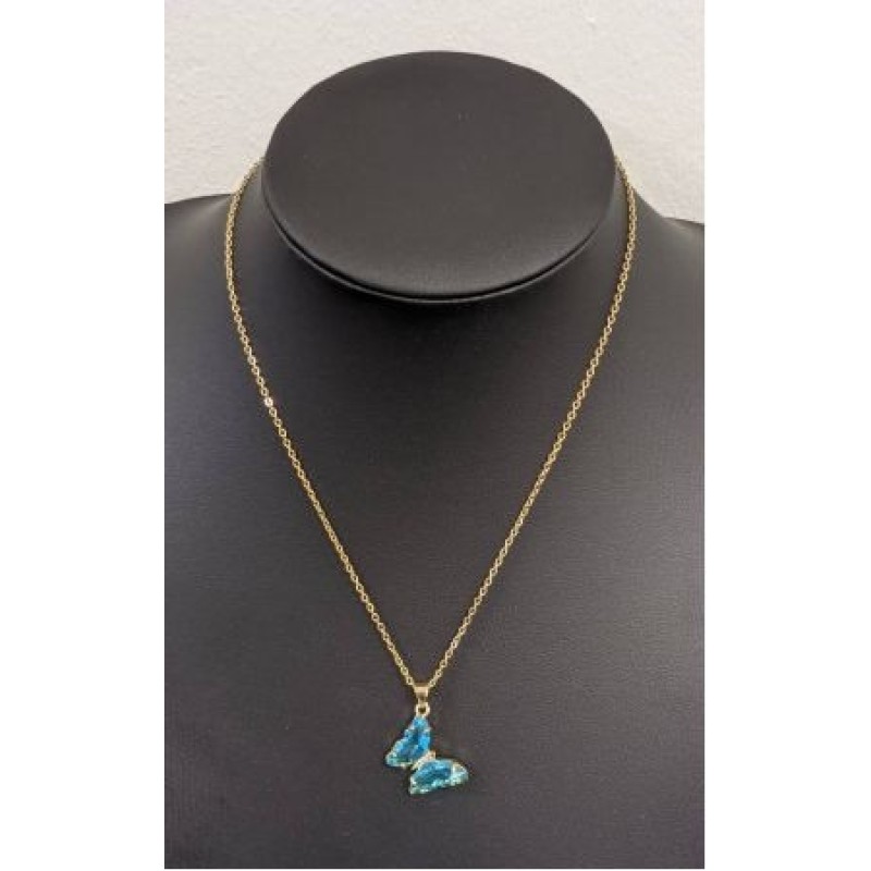 Kostibas 1013-956T, Κολιέ, Μοτίφ, Ατσάλι, Χρυσό/Τιρκουάζ