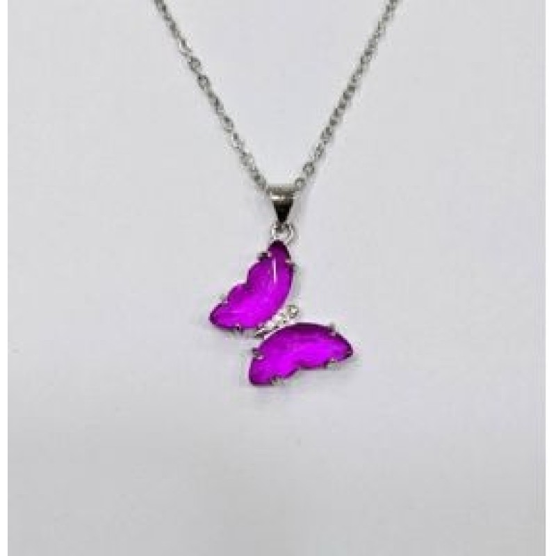 Kostibas 1013-956AF, Κολιέ, Μοτίφ, Ατσάλι, Ασημί/Φούξια