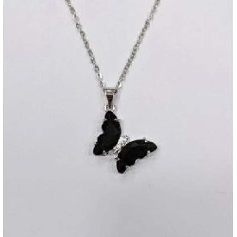 Kostibas 1013-956AM, Κολιέ, Μοτίφ, Ατσάλι, Ασημί/Μαύρο