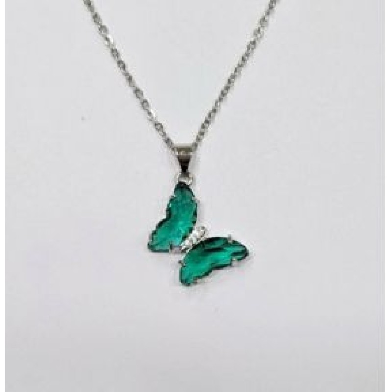 Kostibas 1013-956AN, Κολιέ, Μοτίφ, Ατσάλι, Ασημί/Πετρόλ