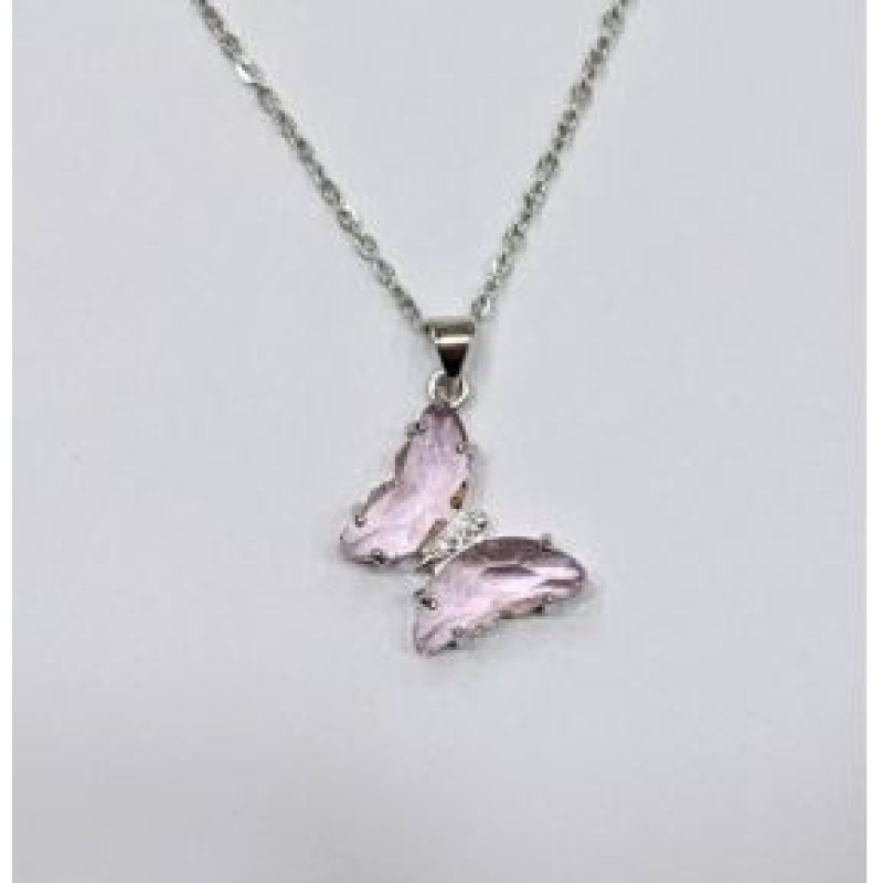 Kostibas 1013-956AR, Κολιέ, Μοτίφ, Ατσάλι, Ασημί/Ροζ