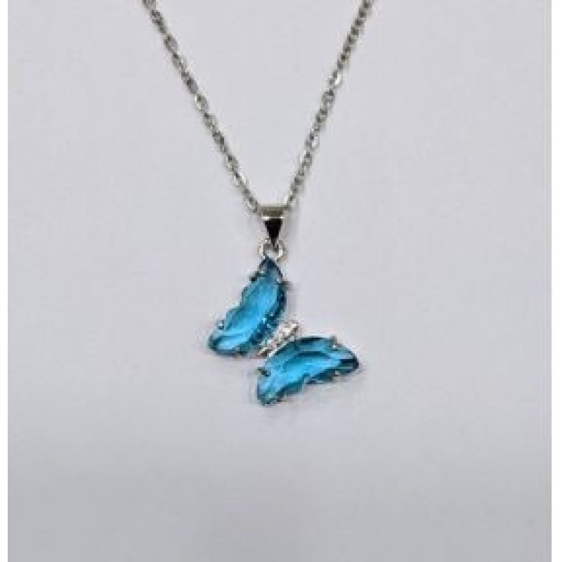 Kostibas 1013-956AT, Κολιέ, Μοτίφ, Ατσάλι, Ασημί/Τιρκουάζ