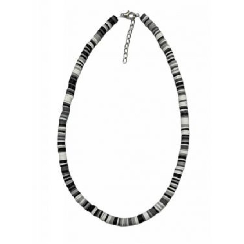 Kostibas 1042-024O6, Κολιέ, Μοτίφ, Φίμο, Ασπρόμαυρο