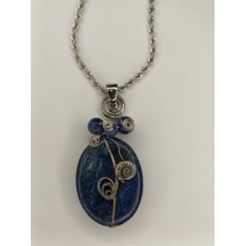 Kostibas 1013-008C, Κολιέ, Μοτίφ, Ατσάλι, Μπλε