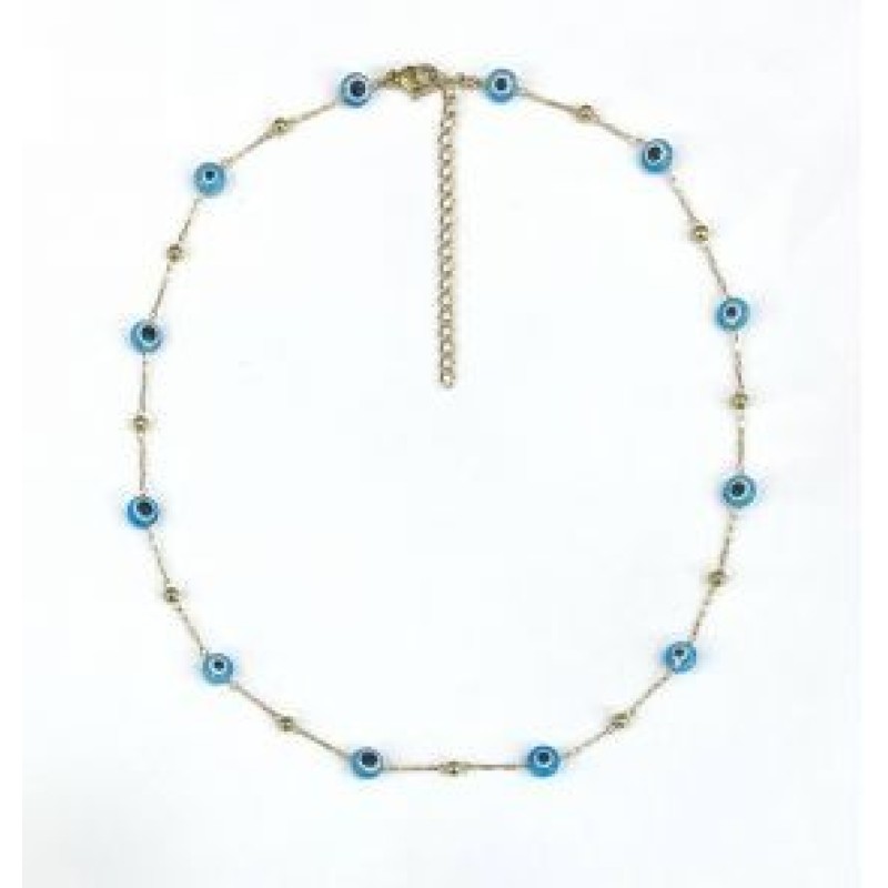 Kostibas 1013-910XT, Κολιέ, Μοτίφ, Ατσάλι, Χρυσό/Τιρκουάζ