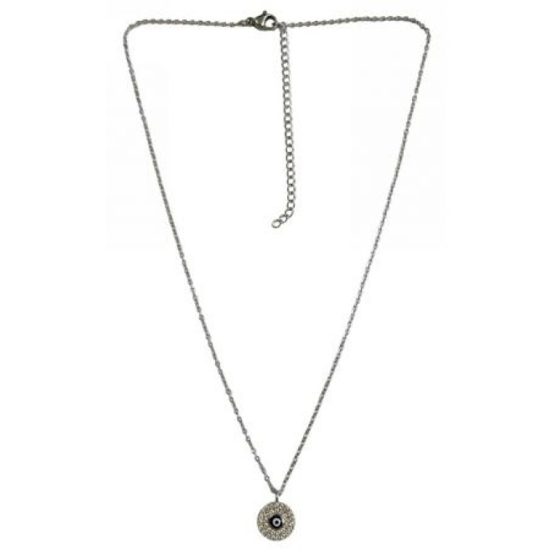 Kostibas 1013-893AB, Κολιέ, Μοτίφ, Ατσάλι, Ασημί/Μπλε