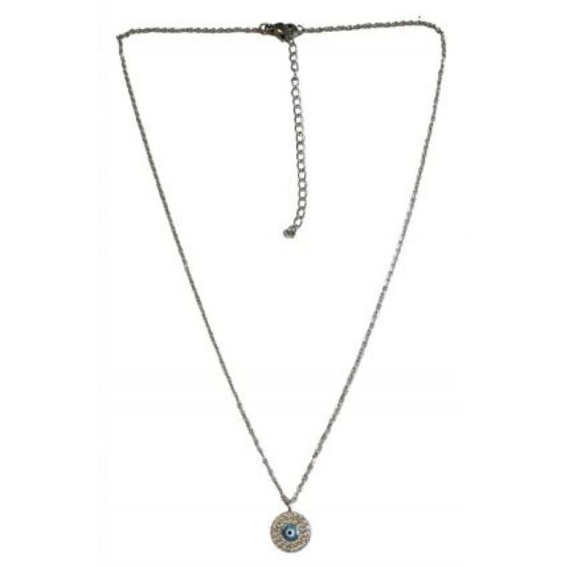 Kostibas 1013-893AT, Κολιέ, Μοτίφ, Ατσάλι, Ασημί/Τιρκουάζ