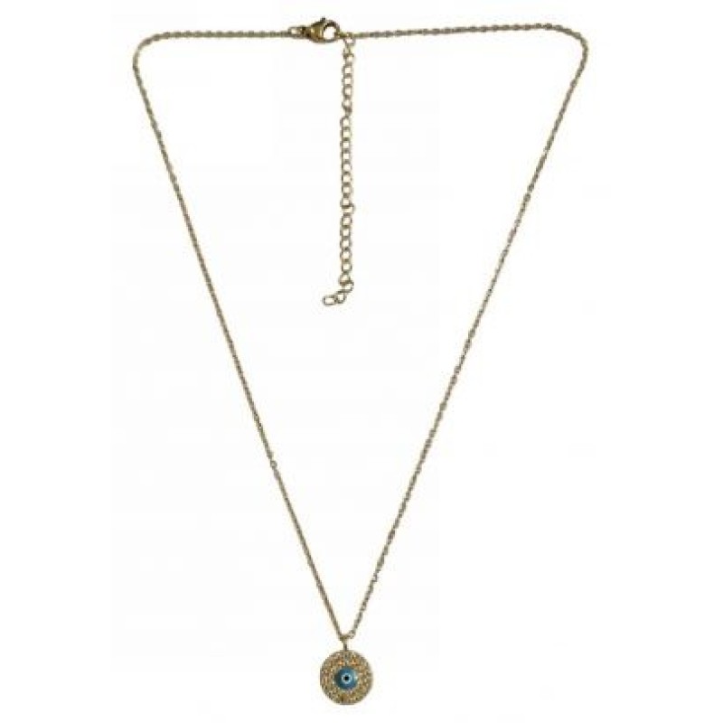 Kostibas 1013-893XT, Κολιέ, Μοτίφ, Ατσάλι, Χρυσό/Τιρκουάζ