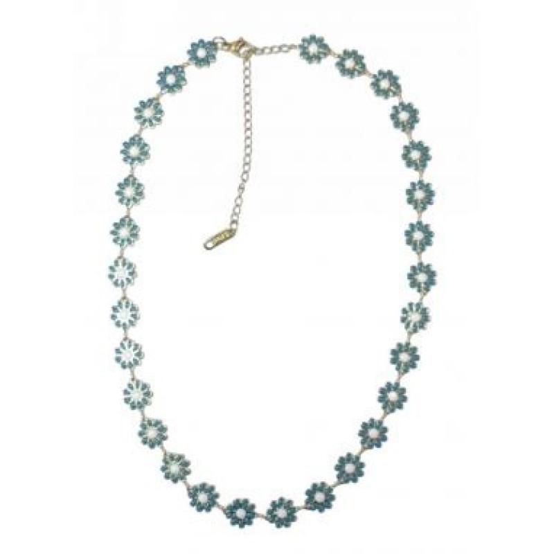 Kostibas 1013-722X3, Κολιέ, Μοτίφ, Ατσάλι, Χρυσό/Τιρκουάζ