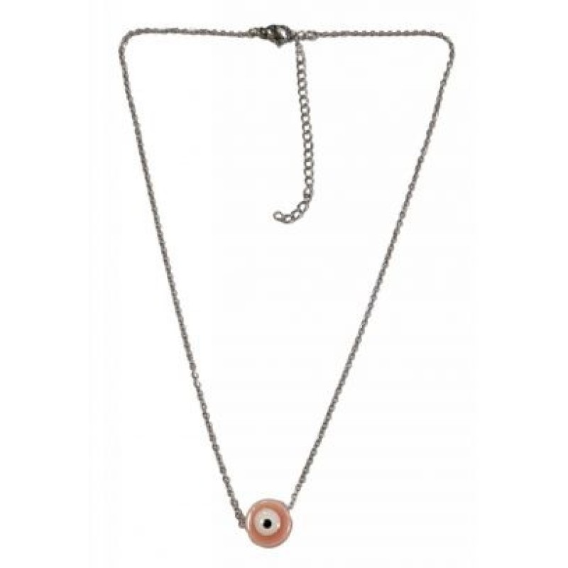 Kostibas 1013-737AR, Κολιέ, Μοτίφ, Ατσάλι, Ασημί/Ροζ