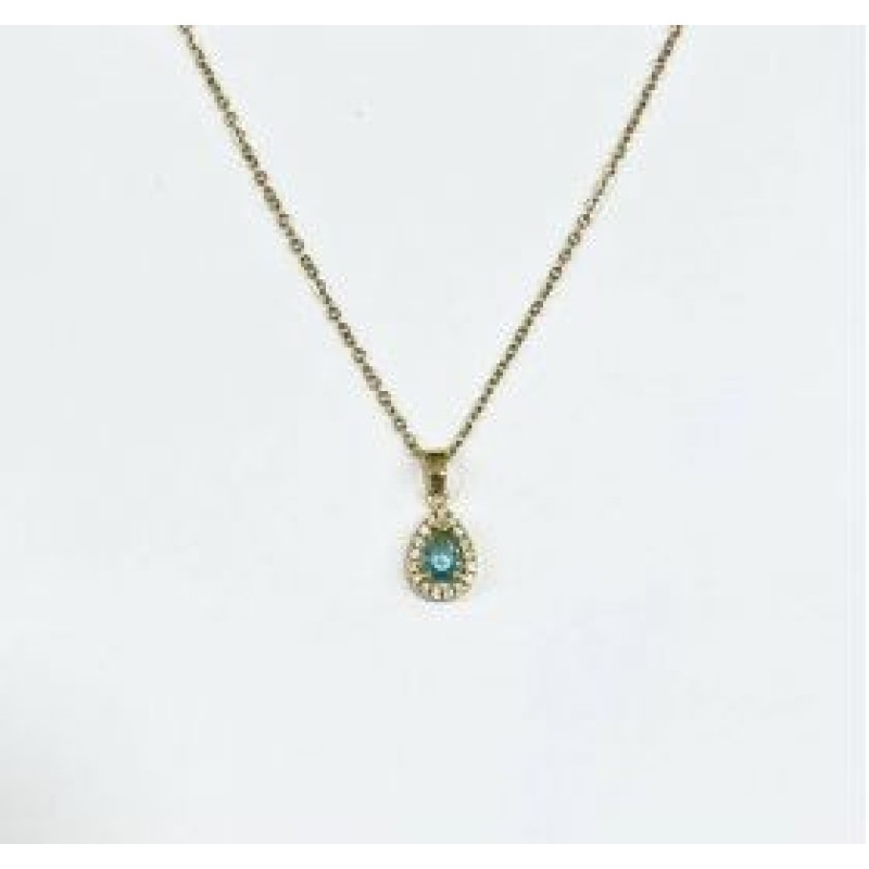 Kostibas 1013-981XC, Κολιέ, Μοτίφ, Ατσάλι, Χρυσό/Γαλάζιο