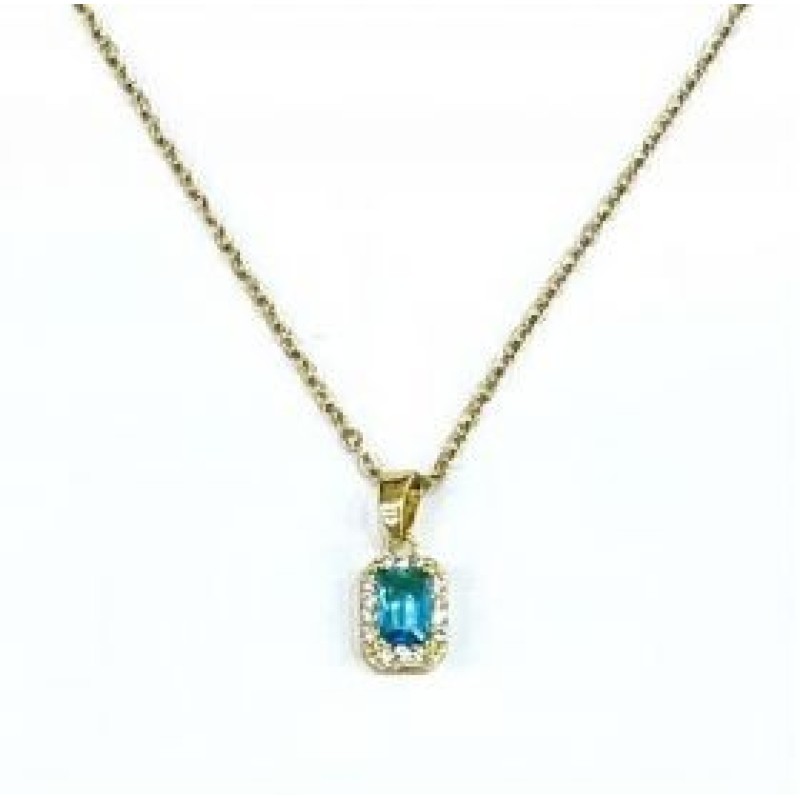 Kostibas 1013-982XC, Κολιέ, Μοτίφ, Ατσάλι, Χρυσό/Γαλάζιο