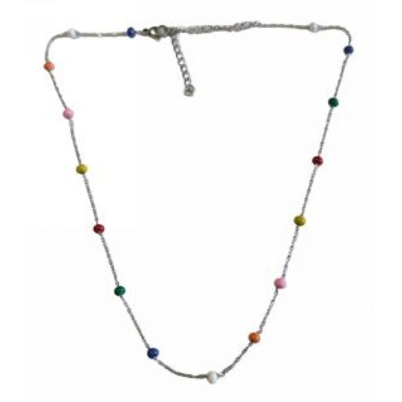 Kostibas 1013-952AO, Κολιέ, Μοτίφ, Ατσάλι, Ασημί/Πολύχρωμο