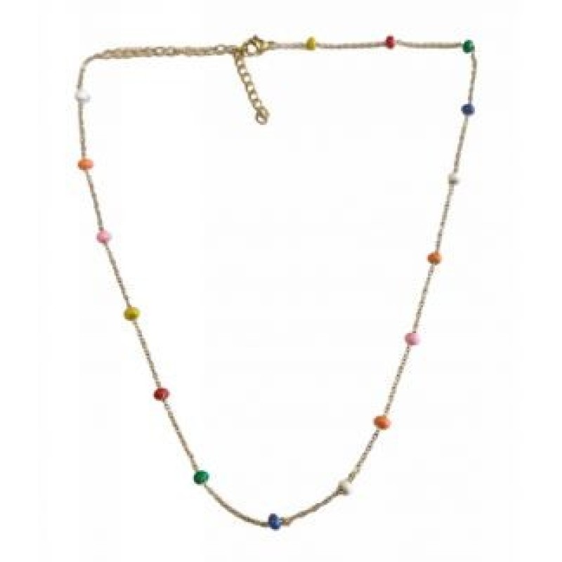 Kostibas 1013-952XO, Κολιέ, Μοτίφ, Ατσάλι, Χρυσό/Πολύχρωμο